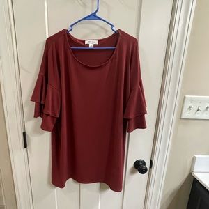 Ruffle sleeve blouse